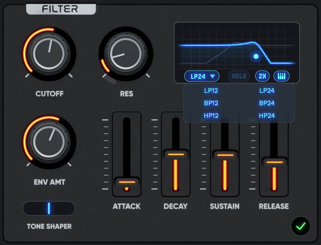 The filter section