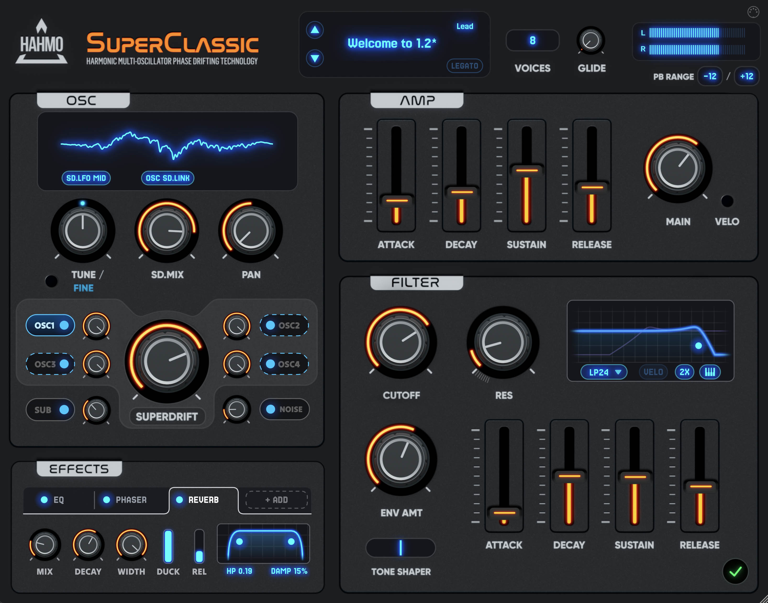 The SuperClassic 1.2 interface